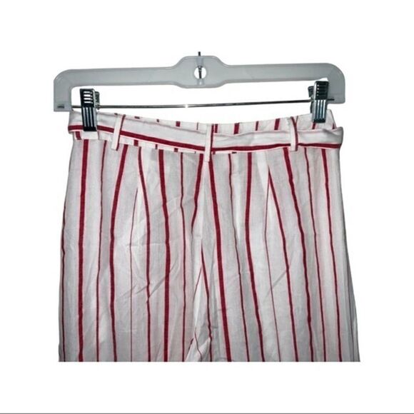 Striped Women's Pants with Button Detail - Picture 5 of 8